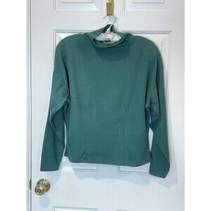Express Tricot NWT Heavy Ribbed Sweater Women's M Thick Knit Green Pull Over